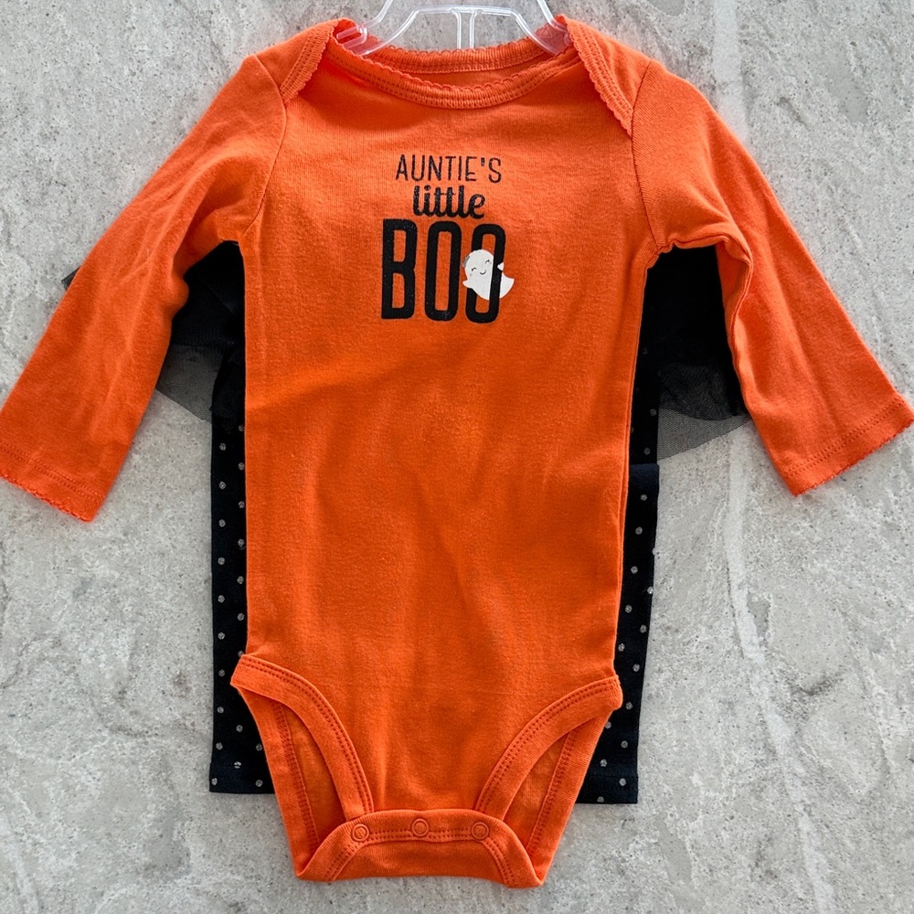 Carter's Orange 'Auntie's Little Boo' Bodysuit